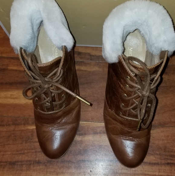 CARRIGAN WEDGE LEATHER BOOTIES - Picture 2 of 12